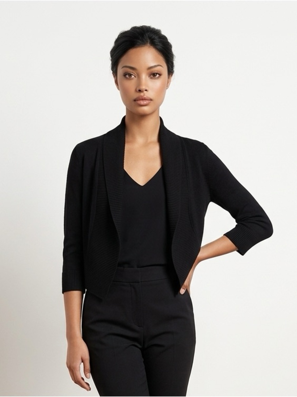 Calvin Klein Black Silk Blend Shawl | Silk | Medium - Large | Formal
